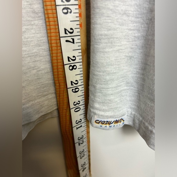 Crazy Shirt Hawaii Gray Embroidery Vail Colorado lightweight Sweatshirt 80s 90s - Picture 11 of 12